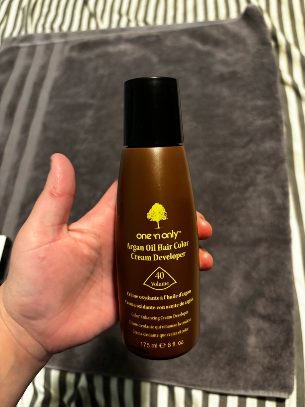 New never used Argan Oil Hair Color Cream Developer - Brown